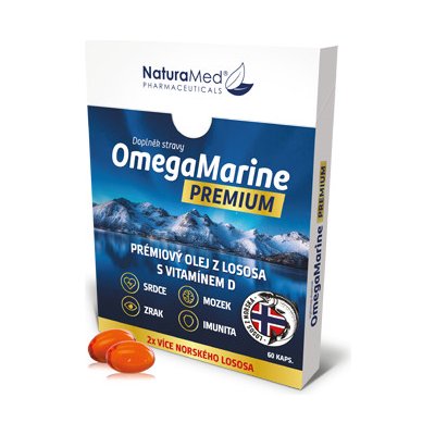NaturaMed OmegaMarine Premium 30 kapslí měsíční balení – Hledejceny.cz