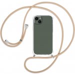 Pouzdro SES Průhledné silikonové ochranné se šňůrkou na krk Huawei P30 Pro - zlaté – Zboží Živě