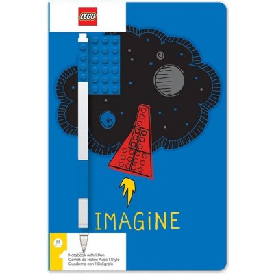 LEGO Stationery Zápisník A5 s modrým perem - Imagine