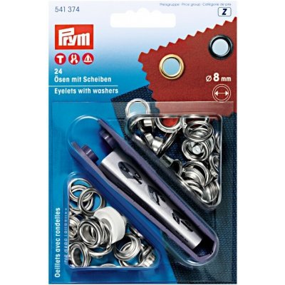 Prym Průchodky s podložkou 8 mm, 24 ks, nikl – Zboží Dáma