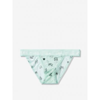 Victoria's Secret kalhotky Logo Lace zelená – Hledejceny.cz