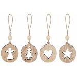 Textilomanie Vánoční ozdoba RUSTIC JOY dřevěná 7,5 cm - různé vzory – Hledejceny.cz
