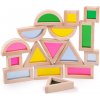 Dřevěná hračka Bigjigs Toys barevné tvary senzorické přírodní