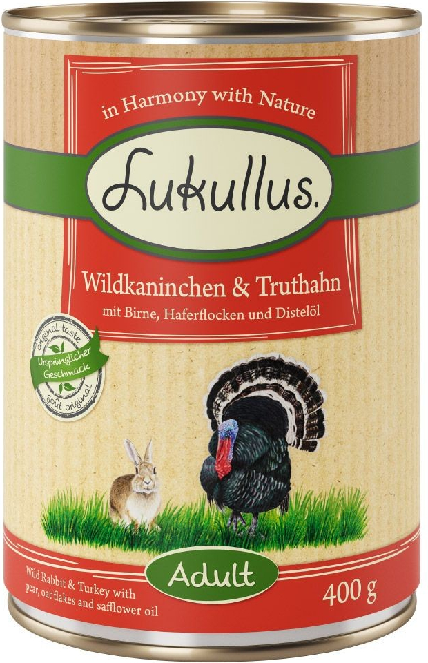 Lukullus Adult divoký Králík & krůta 6 x 400 g