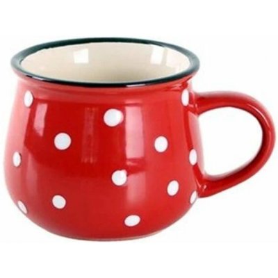 TORO Hrnek keramika PUNTÍKY červený 520 ml – Hledejceny.cz