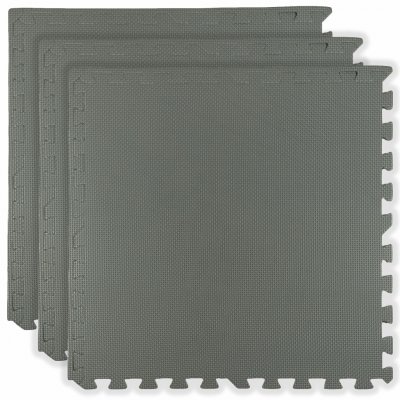Divio Pěnový koberec MAXI COLOR 3 ks 62x62x1 cm tmavě šedý – Sleviste.cz
