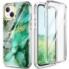 Pouzdro a kryt na mobilní telefon Apple Pouzdro PROTEMIO 52932 DUAL MARBLE Odolný kryt Apple iPhone 14 Plus GREEN MARBLE