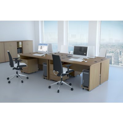 NABYTEK-DESIGNOVY.CZ - R111001 03 Sestava kancelářského nábytku Komfort 1 calvados – Zboží Dáma