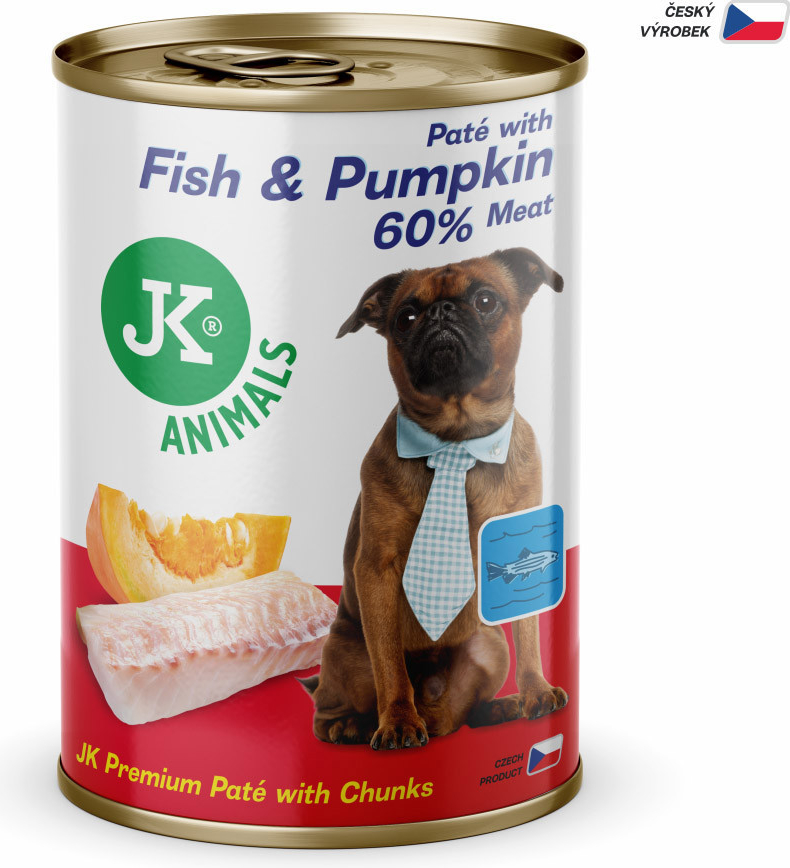 JK Animals Fish & Pumpkin Premium Paté with Chunks superprémiová masová 400 g