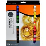 Daler Rowney SIMPLY sada akrylových barev 24 x 12 ml – Zboží Dáma