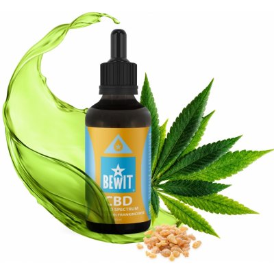 BEWIT CBD BROAD SPECTRUM 3000 mg s kadidlovým esenciálním olejem - 50 ml