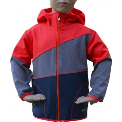 Fantom BUNDA SOFTSHELL MODRÝ MELÍR ŠEDÝ MELÍR SVÍTIVĚ ORANŽOVÁ – Zboží Dáma