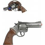 Alltoys policejní revolver gold colection stříbrný kovový 12 ran – Hledejceny.cz