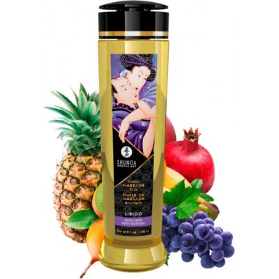 Shunga Libido masážní olej vůně tropického ovoce 250 ml – Zboží Dáma