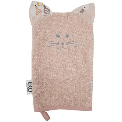 Eko EKO žínka bavlněná s oušky Cat Rose pink 20x15 cm – Zboží Dáma