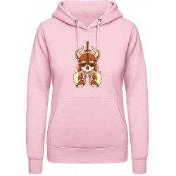 AWDis Hoodie mikina Design Pivní Viking Miminkovská růžová