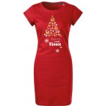 NakupTextil Vánoční šaty s potiskem Vánoční stromeček – Zboží Dáma