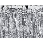 Party závěs stříbrný 90 x 250 cm – Zboží Mobilmania