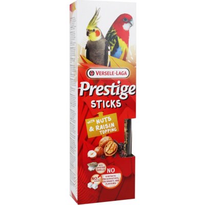 Versele-Laga Prestige Sticks tyčinky oříšky & rozinky pro velké papoušky 140g – Zboží Dáma