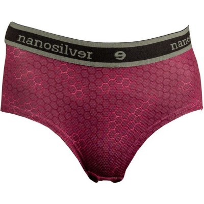 Nanosilver Termo kalhotky s gumou potisk tm. růžová