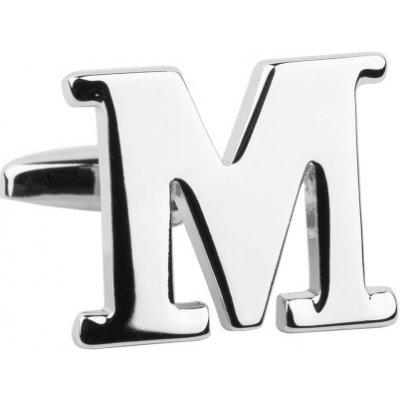 Bubibubi manžetový knoflíček stříbrné písmeno M – Zboží Dáma