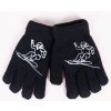 Dětské rukavice YO RED0200 Rukavice prstové extra teplé dvouvrstvé černé snowboard