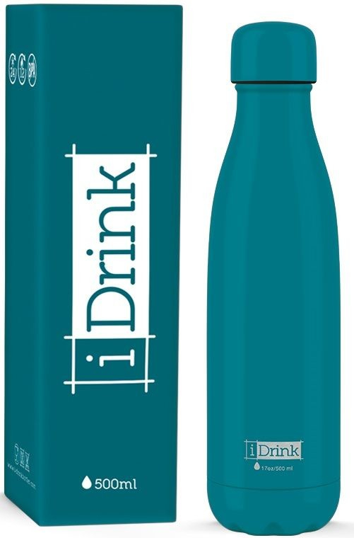 I Drink Nerezová kovová termoska turquoise 500 ml