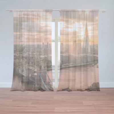 Záclony Londýn City of London: 2 ks - 150x250 cm - Sablio – Hledejceny.cz