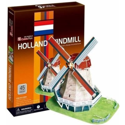 CubicFun 3D puzzle HOLLAND WINDMILL 45 ks – Sleviste.cz