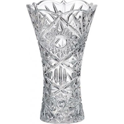 CRYSTALITE BOHEMIA KŘISTÁLOVÁ VÁZA BOHEMIA MIRANDA 250MM – Zboží Dáma