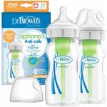 Dr. Brown´s kojenecká láhev širokohrdlá Options transparentní 2x270 ml – Sleviste.cz