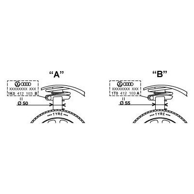 Tlumič pérování MONROE (MO16497, MO 16497), přední - VW GOLF V/ŠKODA OCTAVIA II průměr 55mm – Zboží Mobilmania
