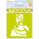 Avenue Mandarine Plastové šablony sada 15x15cm princezna a pohádka 6ks – Hledejceny.cz