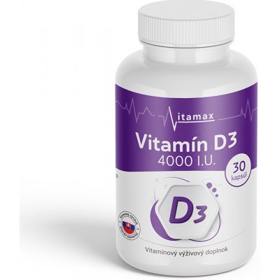 Vitamax Vitamin D3 4000 I.U. mg 30 tablet – Hledejceny.cz