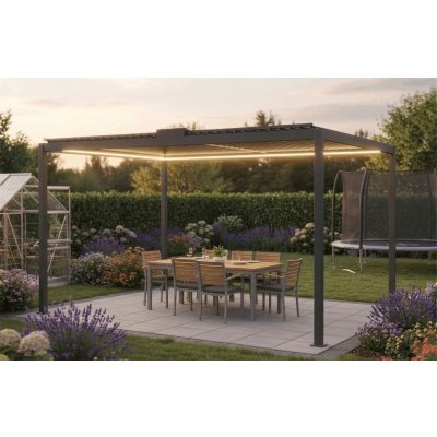Lanit Plast hliníková bioklimatická pergola Premium Plus 5 x 3 m elektrická LG4093 – Zbozi.Blesk.cz