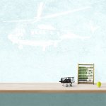 SABLIO Samolepka na zeď Vojenský vrtulník 2, rozměry 90x50 cm – Hledejceny.cz