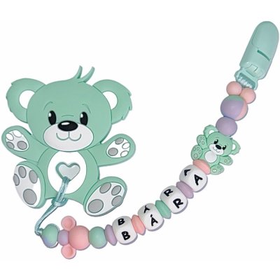 Puntja.cz silikon medvídek světle tyrkysová pro holčičku – Zboží Dáma