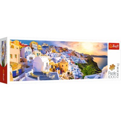 TREFL Panoramatické Západ slunce na Santorini Řecko 1000 dílků – Zboží Mobilmania