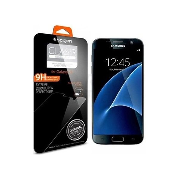 Ochranná fólie pro mobilní telefon Samsung G930 / Galaxy S7 - Ochranná fólie - Spigen Screen Protector GLAS.tR SLIM / Polykarbonátová