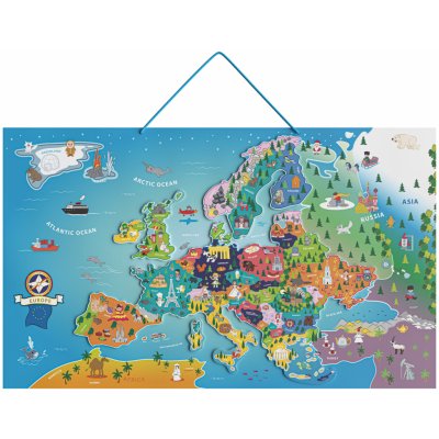 Playtive Dřevěná magnetická mapa mapa Evropy – Zbozi.Blesk.cz