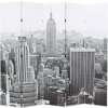 Paraván zahrada-XL New York by Day černobílý 200 x 170 cm