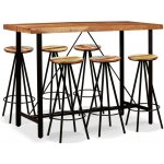 Barový set 7 kusů masivní akáciové a recyklované dřevo - 11461.275134 – Hledejceny.cz