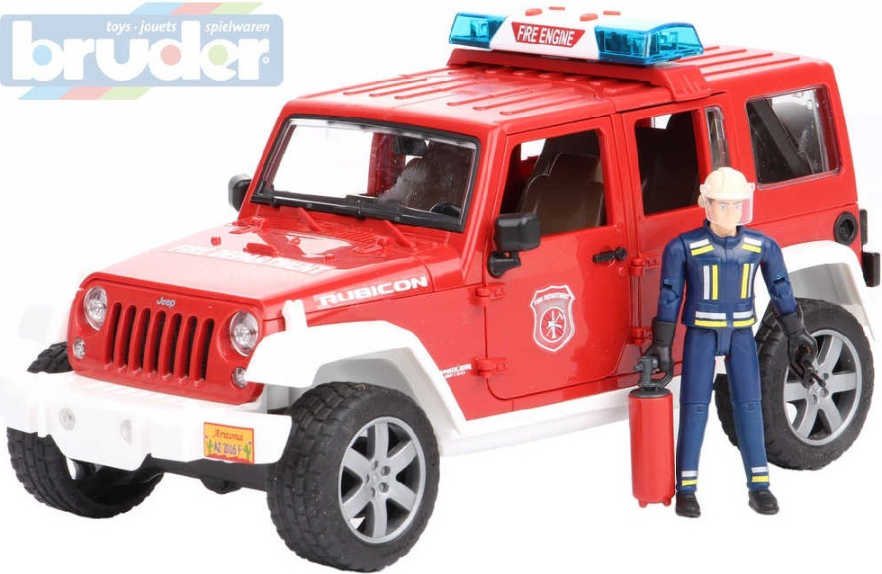 Bruder 2528 Jeep Wrangler požární s figurkou