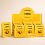 Ayurvedic vonné kužely tekoucí dým Amber 10 ks – Zboží Dáma