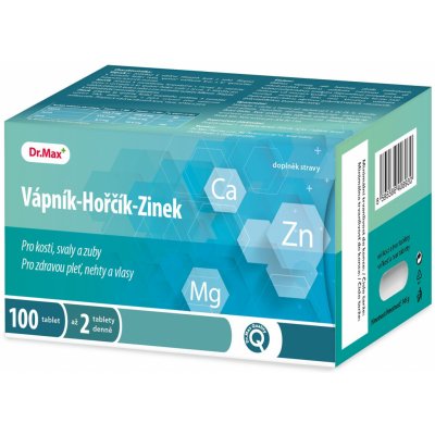 Dr. Max Vápník Hořčík Zinek 100 tablet – Zbozi.Blesk.cz