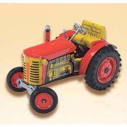 Kovap Traktor Zetor zelený na klíček kov 14cm 1:25