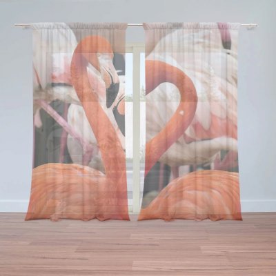 Záclony Plameňáci 2: 2 ks - 150x250 cm - Sablio – Hledejceny.cz