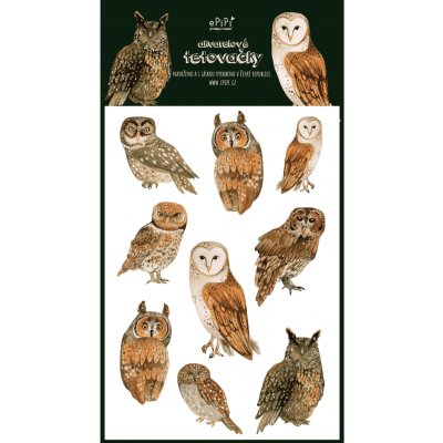ePiPí Tetovačky - Sovy – Zboží Mobilmania