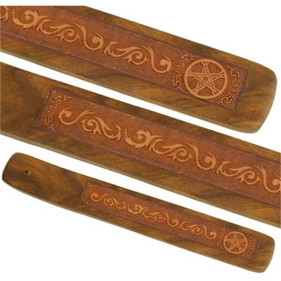 Mani Bhadra Stojánek na vonné tyčinky Pentagram dřevěný 25 x 4 cm – Hledejceny.cz
