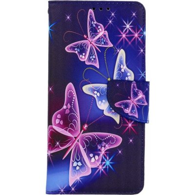 TopQ Realme C35 knížkové Modré s motýlky 74886 – Zboží Živě